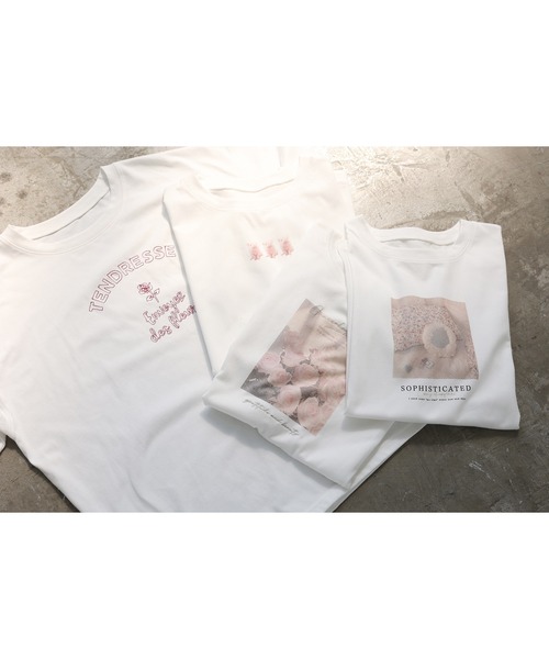 one after another NICE CLAUP(ワンアフターアナザーナイスクラップ)の「フォトアソートBigT(Tシャツ/カットソー・レディース・ホワイト/オフホワイト/アイボリー/ホワイト系その他・FREE)」の5枚目の写真