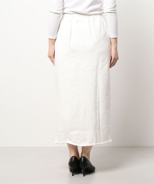note et silence （ノートエシロンス）の「*◇度詰め裏毛 ストレートスカート（スカート・レディース・ホワイト/チャコールグレー/グリーン・FREE）」の5枚目の写真