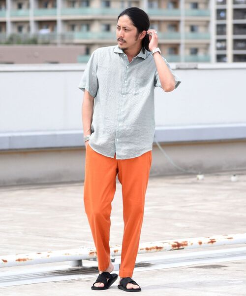 SHIPS(シップス)の「【No tie, but smartness.】SHIPS: セミワイドカラー モチーフ柄 リネンシャツ S/S(シャツ/ブラウス・メンズ・ブラウン/ブルー/グリーン・SMALL/MEDIUM/LARGE/X-LARGE)」の16枚目の写真