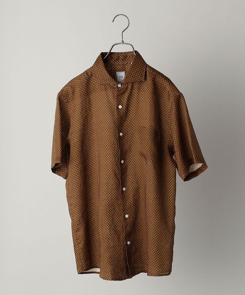 SHIPS(シップス)の「【No tie, but smartness.】SHIPS: セミワイドカラー モチーフ柄 リネンシャツ S/S(シャツ/ブラウス・メンズ・ブラウン/ブルー/グリーン・SMALL/MEDIUM/LARGE/X-LARGE)」の15枚目の写真