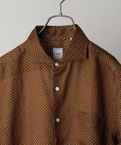SHIPS(シップス)の「【No tie, but smartness.】SHIPS: セミワイドカラー モチーフ柄 リネンシャツ S/S(シャツ/ブラウス・メンズ・ブラウン/ブルー/グリーン・SMALL/MEDIUM/LARGE/X-LARGE)」の13枚目の写真