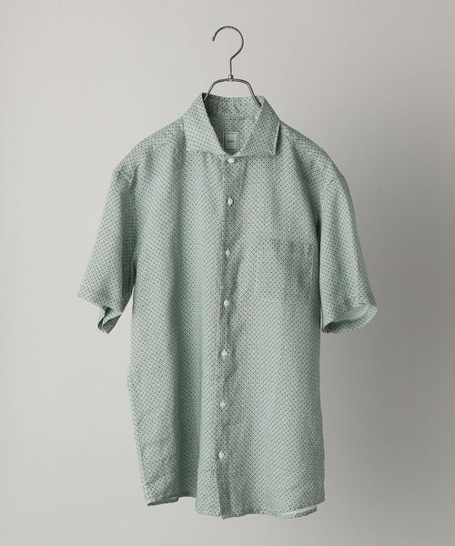 SHIPS(シップス)の「【No tie, but smartness.】SHIPS: セミワイドカラー モチーフ柄 リネンシャツ S/S(シャツ/ブラウス・メンズ・ブラウン/ブルー/グリーン・SMALL/MEDIUM/LARGE/X-LARGE)」の8枚目の写真
