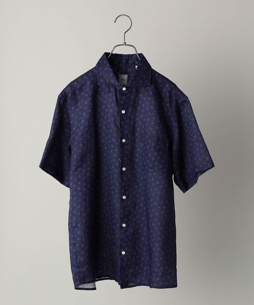 SHIPS(シップス)の「【No tie, but smartness.】SHIPS: セミワイドカラー モチーフ柄 リネンシャツ S/S(シャツ/ブラウス・メンズ・ブラウン/ブルー/グリーン・SMALL/MEDIUM/LARGE/X-LARGE)」の6枚目の写真