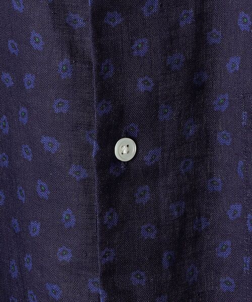 SHIPS(シップス)の「【No tie, but smartness.】SHIPS: セミワイドカラー モチーフ柄 リネンシャツ S/S(シャツ/ブラウス・メンズ・ブラウン/ブルー/グリーン・SMALL/MEDIUM/LARGE/X-LARGE)」の5枚目の写真