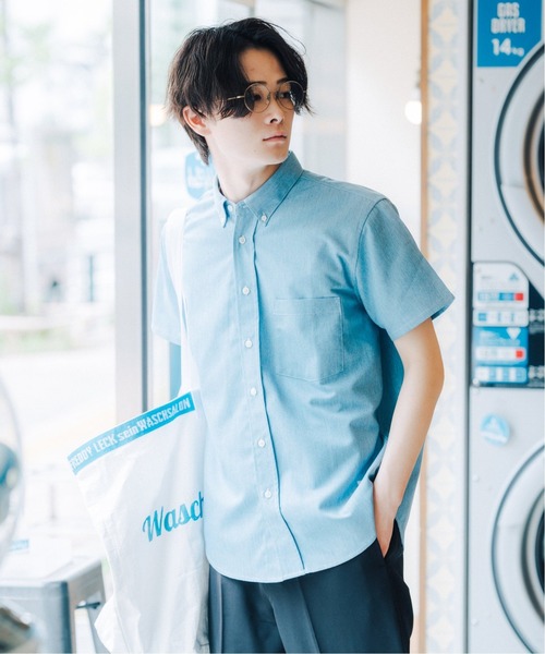 B.C STOCK（ベーセーストック）の「LAUNDRY シャツ（シャツ/ブラウス・メンズ・ホワイト/クリアブルー・MEDIUM/LARGE）」の2枚目の写真