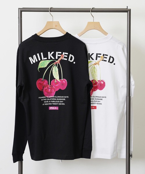 MILKFED.(ミルクフェド)の「LS TEE CHERRY(Tシャツ/カットソー・レディース・ホワイト/ブラック・ONE SIZE)」の12枚目の写真