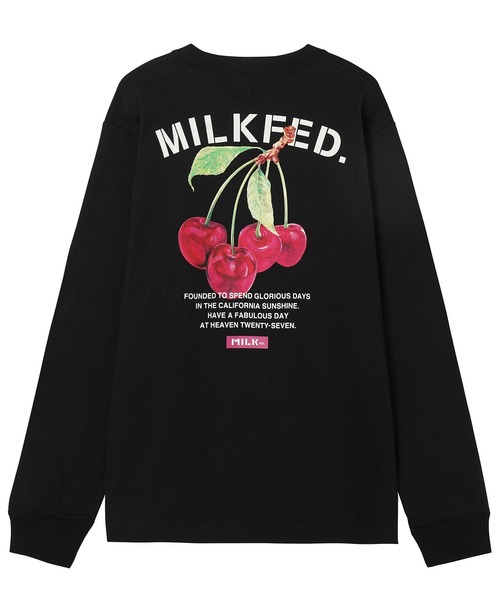 MILKFED.(ミルクフェド)の「LS TEE CHERRY(Tシャツ/カットソー・レディース・ホワイト/ブラック・ONE SIZE)」の7枚目の写真