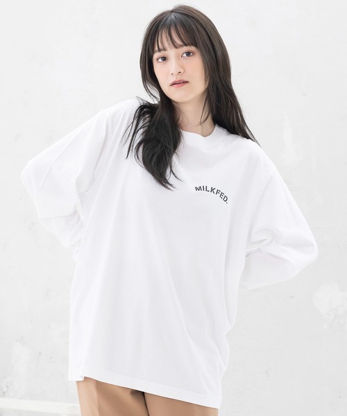 MILKFED.(ミルクフェド)の「LS TEE CHERRY(Tシャツ/カットソー・レディース・ホワイト/ブラック・ONE SIZE)」の16枚目の写真