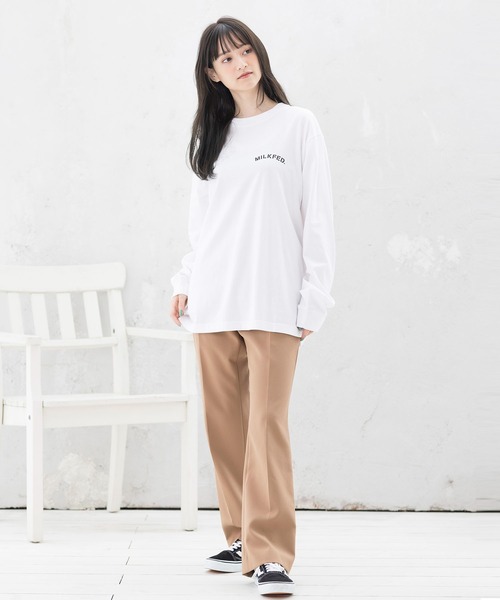 MILKFED.(ミルクフェド)の「LS TEE CHERRY(Tシャツ/カットソー・レディース・ホワイト/ブラック・ONE SIZE)」の17枚目の写真