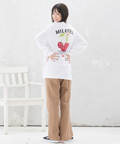 MILKFED.(ミルクフェド)の「LS TEE CHERRY(Tシャツ/カットソー・レディース・ホワイト/ブラック・ONE SIZE)」の18枚目の写真