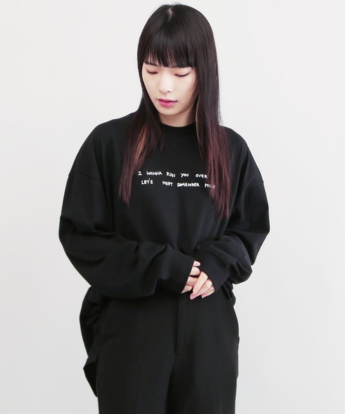 Mark Gonzales(マーク・ゴンザレス)の「Mark Gonzales / マークゴンザレス 別注 コラボ オーバーサイズ 刺繍 ロゴ ビッグシルエット プリント ロンT(Tシャツ/カットソー・メンズ・ブラック系その他3/ブルー/ホワイト/ホワイト系その他/ホワイト系その他2/ブラック系その他/ブラック系その他4/ブラック/グレイッシュベージュ/ホワイト系その他3/ブラック系その他2/ホワイト系その他4・MEDIUM/LARGE)」の21枚目の写真