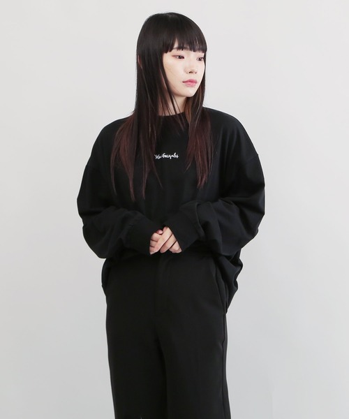 Mark Gonzales(マーク・ゴンザレス)の「Mark Gonzales / マークゴンザレス 別注 コラボ オーバーサイズ 刺繍 ロゴ ビッグシルエット プリント ロンT(Tシャツ/カットソー・メンズ・ブラック系その他3/ブルー/ホワイト/ホワイト系その他/ホワイト系その他2/ブラック系その他/ブラック系その他4/ブラック/グレイッシュベージュ/ホワイト系その他3/ブラック系その他2/ホワイト系その他4・MEDIUM/LARGE)」の17枚目の写真