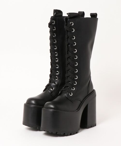 Jeffrey Campbell(ジェフリーキャンベル)の「タンクソールレースアップブーツ(ブーツ・レディース・ブラック・38/39/37/36)」の4枚目の写真