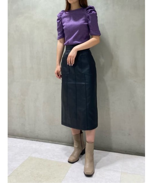 MOUSSY（マウジー）の「FAUX LEATHER スカート（スカート・レディース・ブラック/カーキ/オレンジ・2/1）」の15枚目の写真