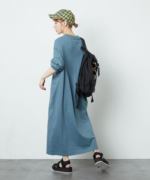 FREAK'S STORE(フリークスストア)の「【WEB限定】ビッグシルエットTワンピース(ワンピース・レディース・ライトグレー/ブラック/ブラウン/マスタード/オリーブ/ブルー/レッド系/ナチュラル・フリ-)」の20枚目の写真