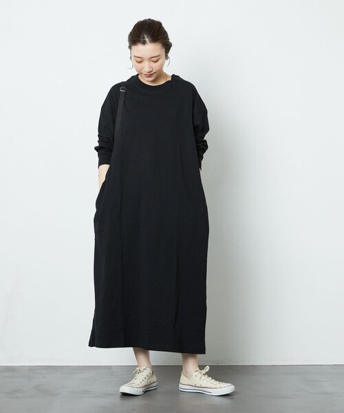 FREAK'S STORE(フリークスストア)の「【WEB限定】ビッグシルエットTワンピース(ワンピース・レディース・ライトグレー/ブラック/ブラウン/マスタード/オリーブ/ブルー/レッド系/ナチュラル・フリ-)」の18枚目の写真