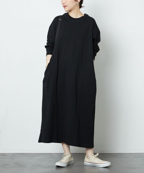 FREAK'S STORE(フリークスストア)の「【WEB限定】ビッグシルエットTワンピース(ワンピース・レディース・ライトグレー/ブラック/ブラウン/マスタード/オリーブ/ブルー/レッド系/ナチュラル・フリ-)」の15枚目の写真