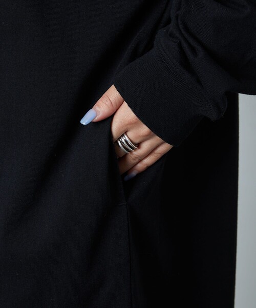 FREAK'S STORE(フリークスストア)の「【WEB限定】ビッグシルエットTワンピース(ワンピース・レディース・ライトグレー/ブラック/ブラウン/マスタード/オリーブ/ブルー/レッド系/ナチュラル・フリ-)」の9枚目の写真