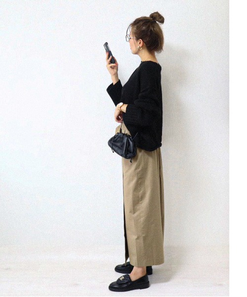 feepur（フェピュール）の「ベルト付ラップスカート（スカート・レディース・ベージュ/モカ・MEDIUM）」の5枚目の写真