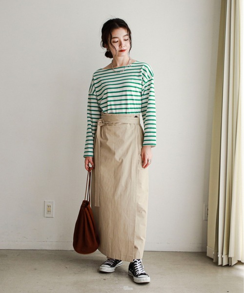 feepur（フェピュール）の「ベルト付ラップスカート（スカート・レディース・ベージュ/モカ・MEDIUM）」の14枚目の写真