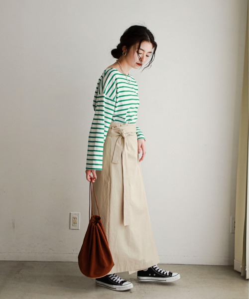 feepur（フェピュール）の「ベルト付ラップスカート（スカート・レディース・ベージュ/モカ・MEDIUM）」の13枚目の写真