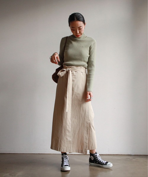 feepur（フェピュール）の「ベルト付ラップスカート（スカート・レディース・ベージュ/モカ・MEDIUM）」の11枚目の写真