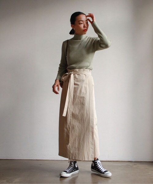 feepur（フェピュール）の「ベルト付ラップスカート（スカート・レディース・ベージュ/モカ・MEDIUM）」の16枚目の写真