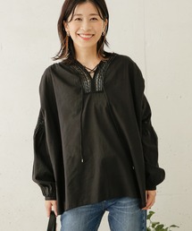 URBAN RESEARCH DOORS | ボイルレースアップブラウス(シャツ/ブラウス)