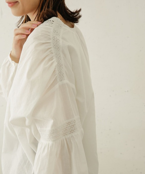 URBAN RESEARCH DOORS（アーバンリサーチドアーズ）の「ボイルレースアップブラウス（シャツ/ブラウス・レディース・ブラック/オフホワイト・ONE）」の14枚目の写真