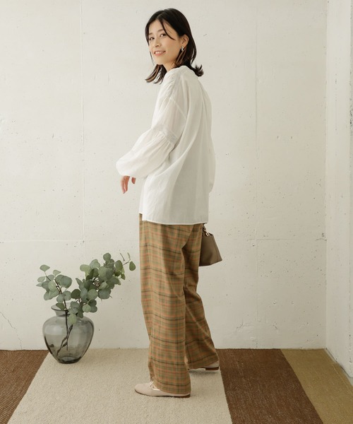 URBAN RESEARCH DOORS（アーバンリサーチドアーズ）の「ボイルレースアップブラウス（シャツ/ブラウス・レディース・ブラック/オフホワイト・ONE）」の15枚目の写真