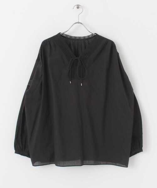 URBAN RESEARCH DOORS（アーバンリサーチドアーズ）の「ボイルレースアップブラウス（シャツ/ブラウス・レディース・ブラック/オフホワイト・ONE）」の19枚目の写真