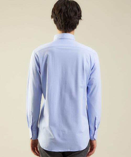 WORK TRIP OUTFITS GREEN LABEL RELAXING（ワークトリップアウトフィッツグリーンレーベル リラクシング）の「＜WORK TRIP OUTFITS GREEN LABEL RELAXING＞TCオックス風ジャージ スリム ボタンダウン ドレスシャツ（ビジネスシャツ・メンズ・ライトブルー/ホワイト/ネイビー・S/XL/M/L）」の6枚目の写真