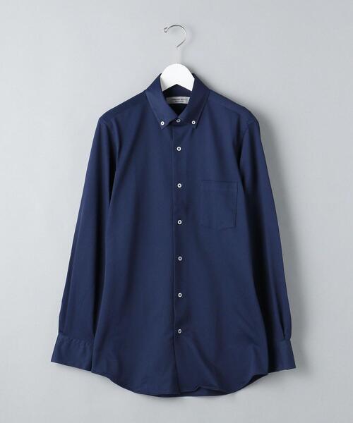 WORK TRIP OUTFITS GREEN LABEL RELAXING（ワークトリップアウトフィッツグリーンレーベル リラクシング）の「＜WORK TRIP OUTFITS GREEN LABEL RELAXING＞TCオックス風ジャージ スリム ボタンダウン ドレスシャツ（ビジネスシャツ・メンズ・ライトブルー/ホワイト/ネイビー・S/XL/M/L）」の7枚目の写真