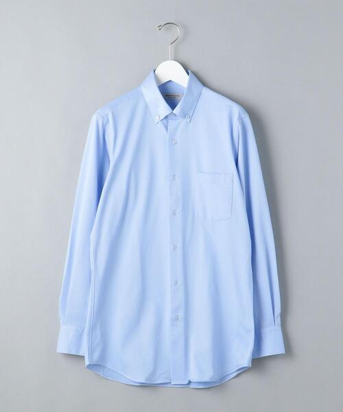 WORK TRIP OUTFITS GREEN LABEL RELAXING（ワークトリップアウトフィッツグリーンレーベル リラクシング）の「＜WORK TRIP OUTFITS GREEN LABEL RELAXING＞TCオックス風ジャージ スリム ボタンダウン ドレスシャツ（ビジネスシャツ・メンズ・ライトブルー/ホワイト/ネイビー・S/XL/M/L）」の15枚目の写真