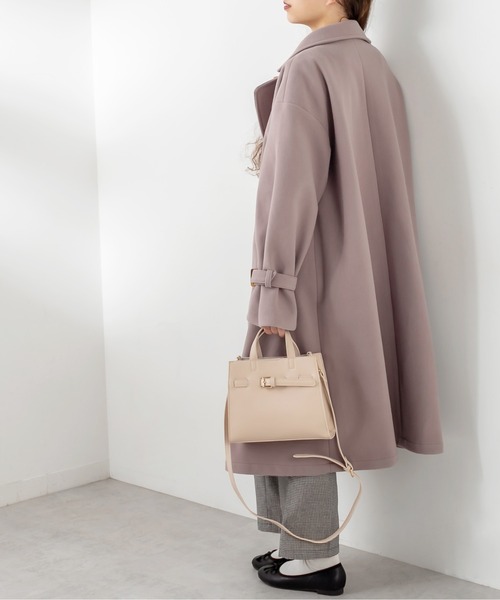 OLIVE des OLIVE（オリーブデオリーブ）の「軽くて、柔らかい素材で着心地ばつぐん！ゆるチェスターコート（チェスターコート・レディース・ブルー/ライトグレー/ライトブラウン/アイボリー/ブラック・FREE）」の15枚目の写真