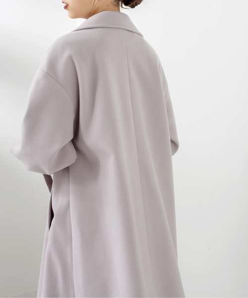 OLIVE des OLIVE（オリーブデオリーブ）の「軽くて、柔らかい素材で着心地ばつぐん！ゆるチェスターコート（チェスターコート・レディース・ブルー/ライトグレー/ライトブラウン/アイボリー/ブラック・FREE）」の11枚目の写真