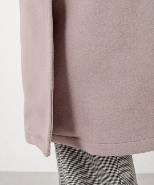 OLIVE des OLIVE（オリーブデオリーブ）の「軽くて、柔らかい素材で着心地ばつぐん！ゆるチェスターコート（チェスターコート・レディース・ブルー/ライトグレー/ライトブラウン/アイボリー/ブラック・FREE）」の18枚目の写真