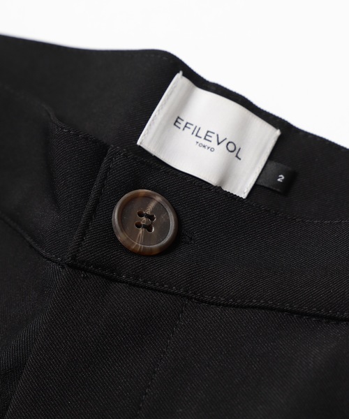.efiLevol（エフィレボル）の「Wide Side Button Pants（その他パンツ・レディース・ブラック・2/3）」の4枚目の写真
