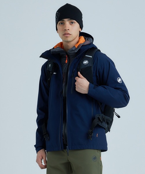 Mammut（マムート）の「【GO OUT / HOUYHNHNM(フイナム) 掲載】アヤコ プロ ハードシェル フーデッド ゴアテックス ジャケット アジアンフィット / Ayako Pro HS Hooded Jacket AF Men / GORE-TEX ゴアテックス（ナイロンジャケット・メンズ・ブルー/ブラック/ネイビー/カーキ・LARGE/SMALL/MEDIUM/X-LARGE）」の21枚目の写真