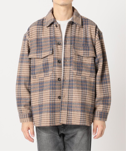 417 EDIFICE(フォーワンセブンエディフィス)の「◆ウーリーチェックネルシャツ(ブルゾン・メンズ・ブラウン/ベージュ/ブルー/ネイビー・SMALL/MEDIUM/LARGE)」の12枚目の写真