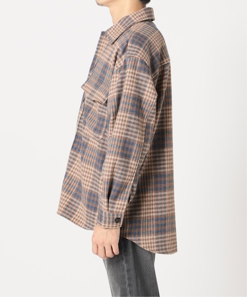 417 EDIFICE(フォーワンセブンエディフィス)の「◆ウーリーチェックネルシャツ(ブルゾン・メンズ・ブラウン/ベージュ/ブルー/ネイビー・SMALL/MEDIUM/LARGE)」の17枚目の写真