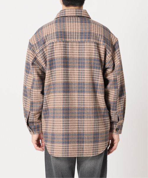 417 EDIFICE(フォーワンセブンエディフィス)の「◆ウーリーチェックネルシャツ(ブルゾン・メンズ・ブラウン/ベージュ/ブルー/ネイビー・SMALL/MEDIUM/LARGE)」の10枚目の写真