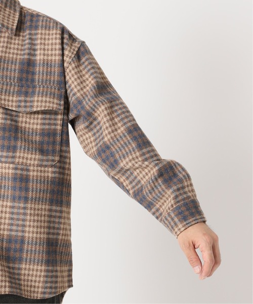 417 EDIFICE(フォーワンセブンエディフィス)の「◆ウーリーチェックネルシャツ(ブルゾン・メンズ・ブラウン/ベージュ/ブルー/ネイビー・SMALL/MEDIUM/LARGE)」の19枚目の写真