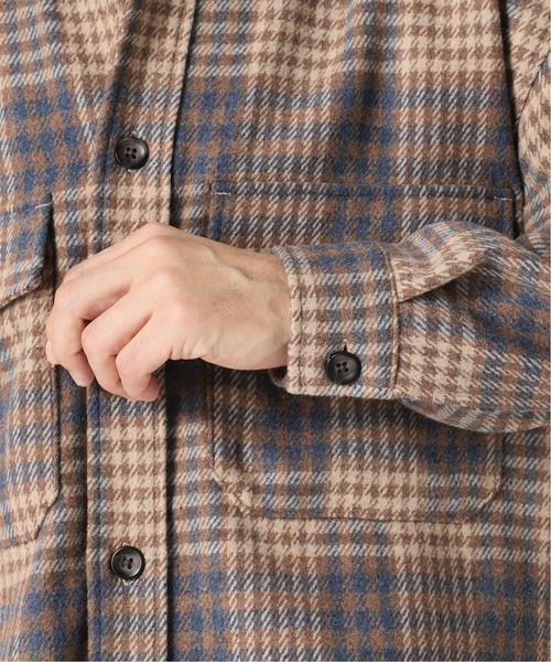 417 EDIFICE(フォーワンセブンエディフィス)の「◆ウーリーチェックネルシャツ(ブルゾン・メンズ・ブラウン/ベージュ/ブルー/ネイビー・SMALL/MEDIUM/LARGE)」の15枚目の写真