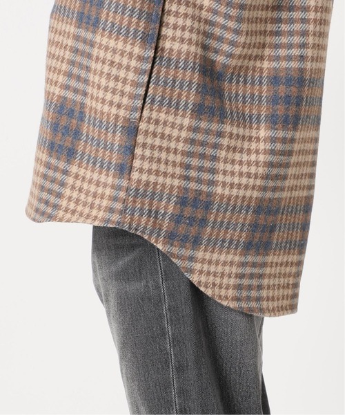 417 EDIFICE(フォーワンセブンエディフィス)の「◆ウーリーチェックネルシャツ(ブルゾン・メンズ・ブラウン/ベージュ/ブルー/ネイビー・SMALL/MEDIUM/LARGE)」の5枚目の写真