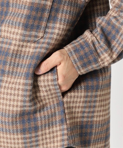 417 EDIFICE(フォーワンセブンエディフィス)の「◆ウーリーチェックネルシャツ(ブルゾン・メンズ・ブラウン/ベージュ/ブルー/ネイビー・SMALL/MEDIUM/LARGE)」の7枚目の写真