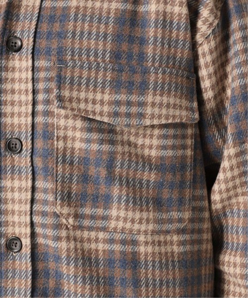417 EDIFICE(フォーワンセブンエディフィス)の「◆ウーリーチェックネルシャツ(ブルゾン・メンズ・ブラウン/ベージュ/ブルー/ネイビー・SMALL/MEDIUM/LARGE)」の18枚目の写真