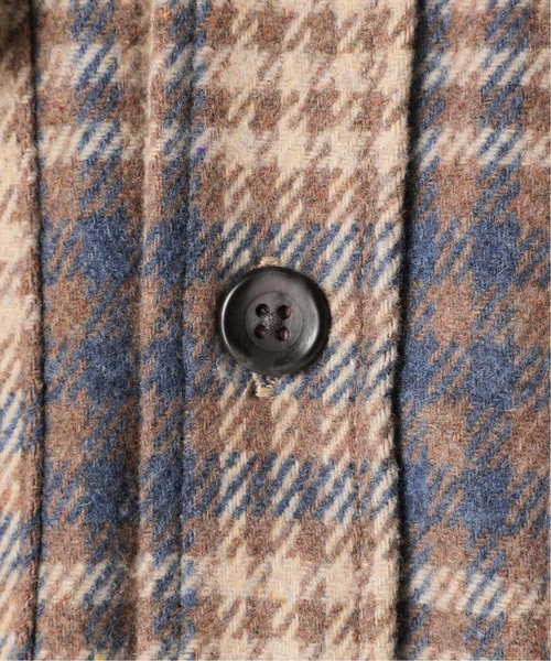 417 EDIFICE(フォーワンセブンエディフィス)の「◆ウーリーチェックネルシャツ(ブルゾン・メンズ・ブラウン/ベージュ/ブルー/ネイビー・SMALL/MEDIUM/LARGE)」の14枚目の写真