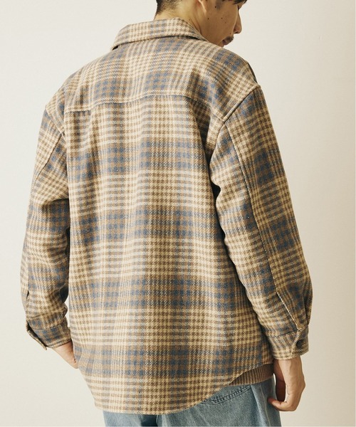 417 EDIFICE(フォーワンセブンエディフィス)の「◆ウーリーチェックネルシャツ(ブルゾン・メンズ・ブラウン/ベージュ/ブルー/ネイビー・SMALL/MEDIUM/LARGE)」の21枚目の写真
