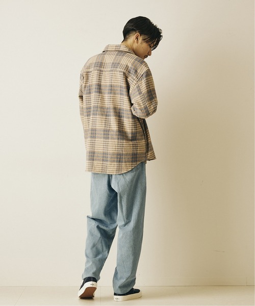 417 EDIFICE(フォーワンセブンエディフィス)の「◆ウーリーチェックネルシャツ(ブルゾン・メンズ・ブラウン/ベージュ/ブルー/ネイビー・SMALL/MEDIUM/LARGE)」の22枚目の写真